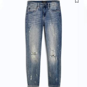 Judy Blue Adelene Mid Rise Girlfriend Jeans